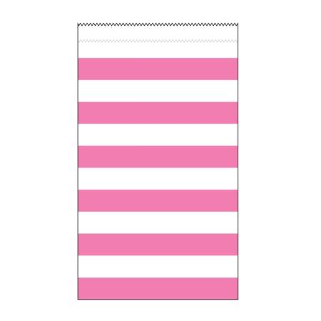 Papiertüte Streifen Pink - Deko Kindergeburtstag
