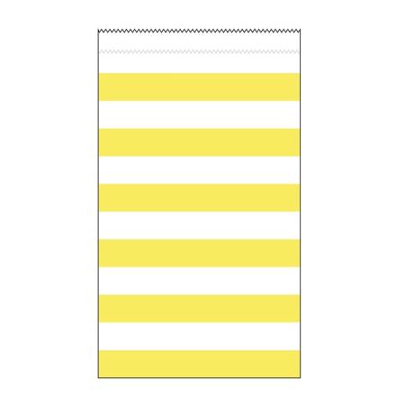 Papiertüte Streifen Gelb - Deko Kindergeburtstag