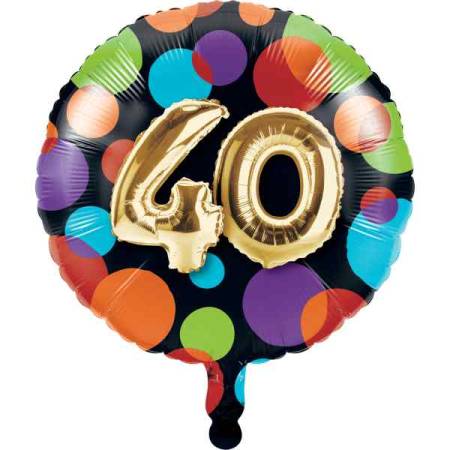 Folienballon Ballon Party Zahl 40 - Deko Geburtstag