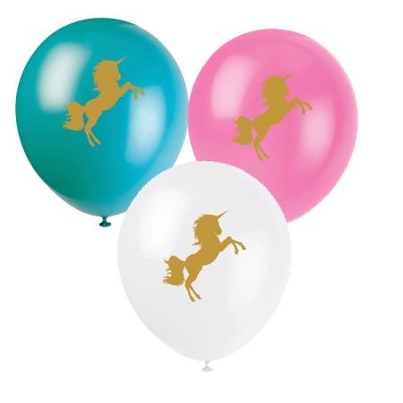 Luftballons Goldenes Einhorn - Deko Kindergeburtstag