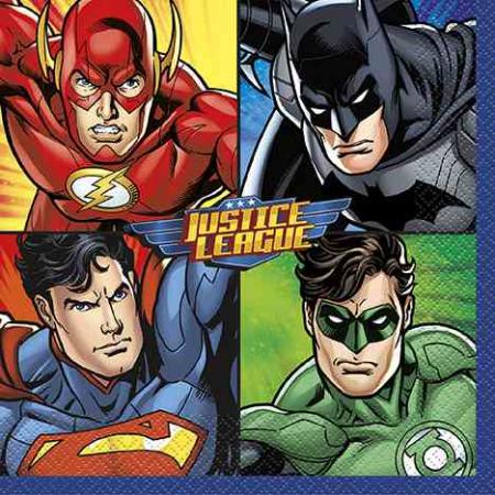 Servietten Justice League - Deko Kindergeburtstag