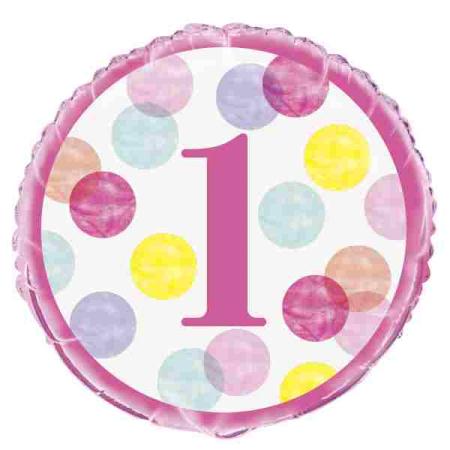Folienballon Erster Geburtstag Deko 1. Geburtstag Pink