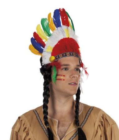 Federschmuck Indianer - Verkleidung Fasching und Kindergeburtstag