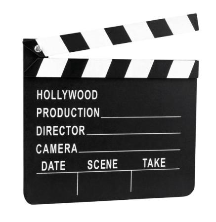 Filmklappe Hollywood - Deko Kindergeburtstag