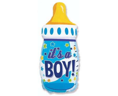 XXL Folienballon Babyflasche blau