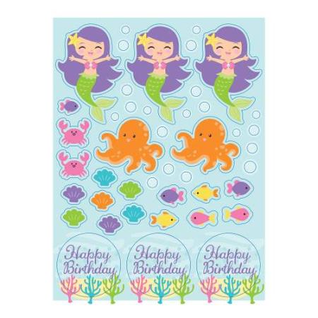 Sticker Meerjungfrau - Deko Kindergeburtstag