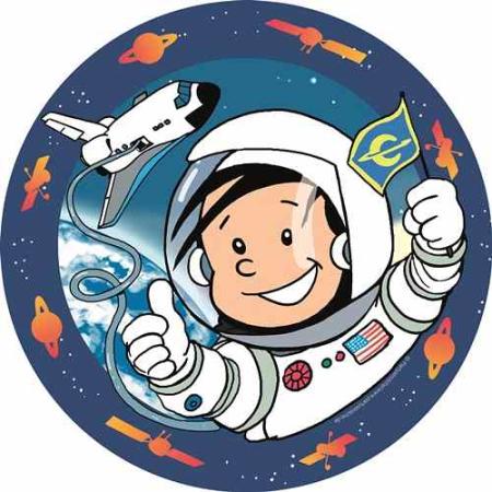 Teller Astronaut Flo, 8 St. - Deko Kindergeburtstag