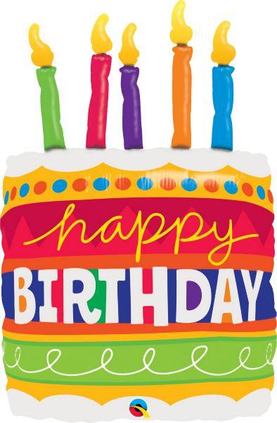 XXL Folienballon Torte mit Kerzen - Deko Kindergeburtstag