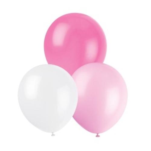 Luftballons rosa mix, 10 St. - Deko Kindergeburtstag