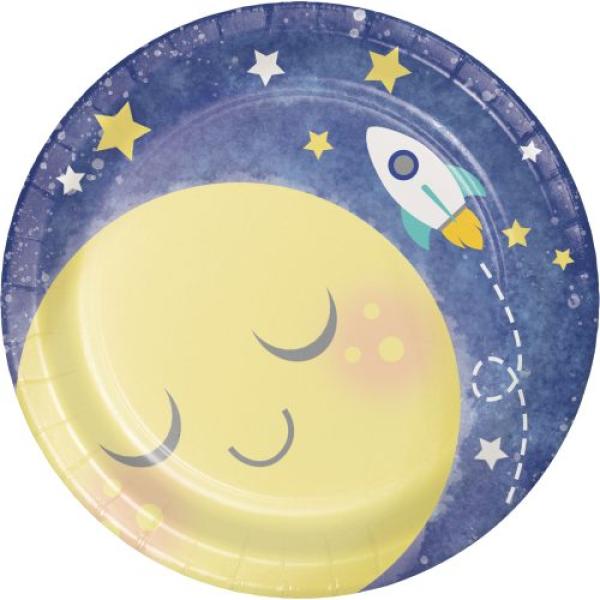 Teller klein Mond-Party - Deko Babyparty