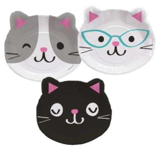 Teller Form Kätzchen Party - Katzen Party Kindergeburtstag