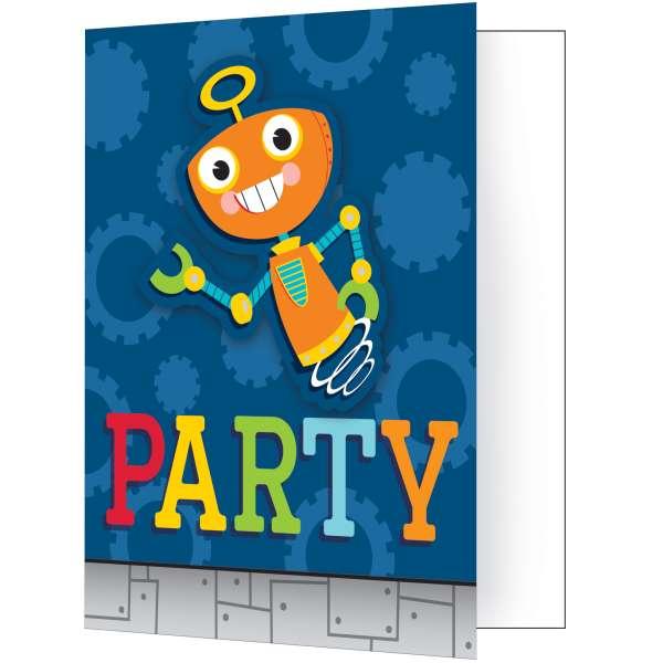 Einladung Roboter - Roboter Party Kindergeburtstag