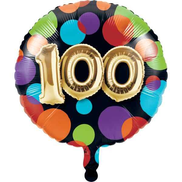Folienballon Ballon Party Zahl 100 - Deko Geburtstag