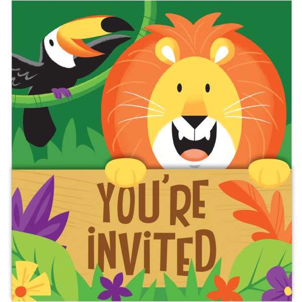 Einladung Dschungel Safari, 8 St.