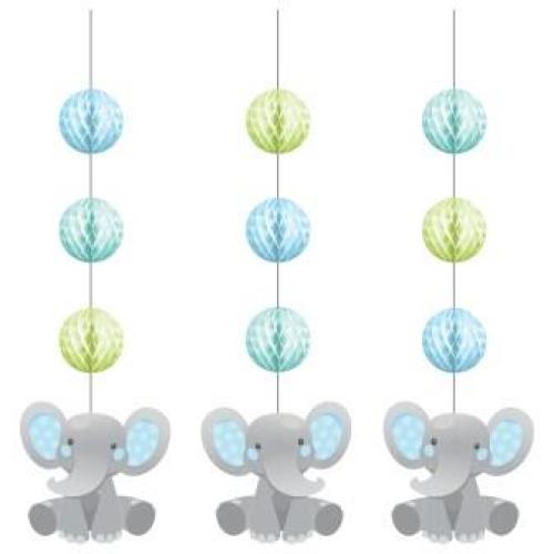 Hängedekoration Baby Elefant blau