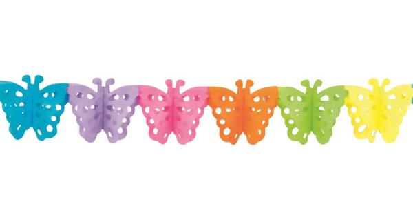 Wabengirlande Schmetterling - Deko Kindergeburtstag