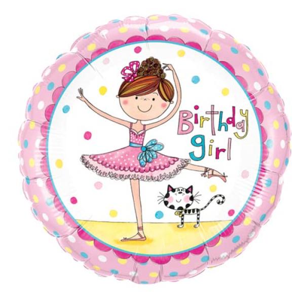 Folienballon Kleine Ballerina - Deko Party Kindergeburtstag
