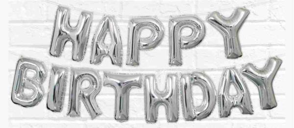 Folienballon-Buchstaben-Set Happy Birthday - Deko Kindergeburtstag