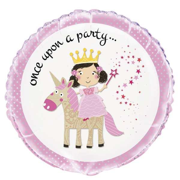 Folienballon Prinzessin und Einhorn - Deko Party Kindergeburtstag
