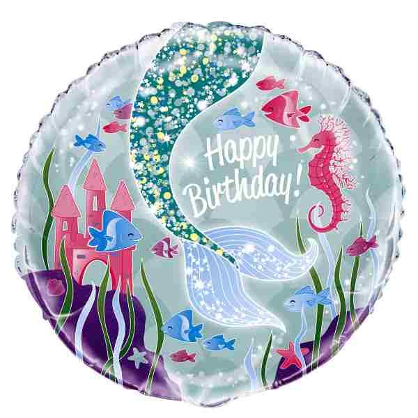 Folienballon Glitzernde Meerjungfrau- Deko Party Kindergeburtstag