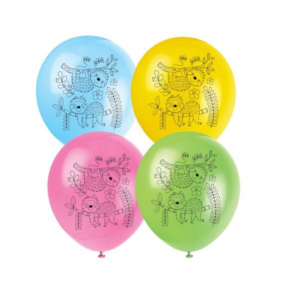 Luftballons Faultier Party Deko Kindergeburtstag