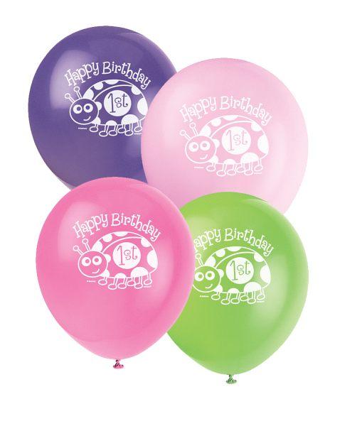 Luftballons Glückskäfer , 8 St. - Deko 1. Geburtstag