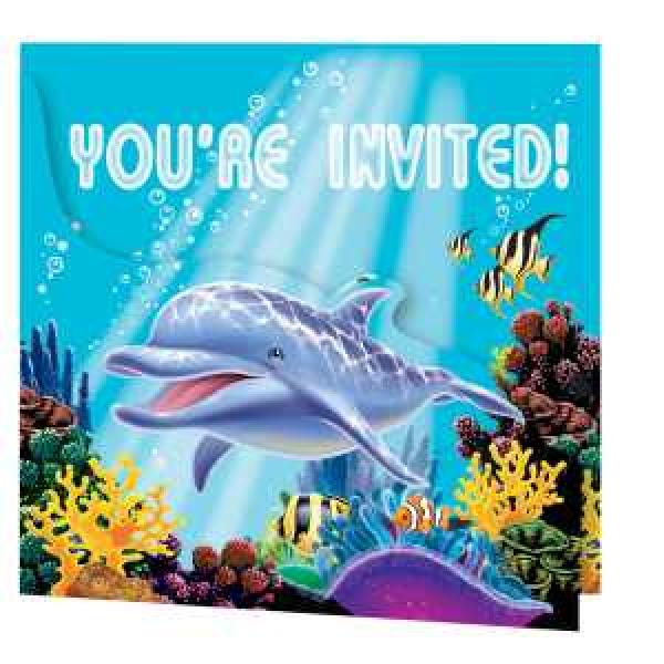 Einladung Ozean Party, 8 St.- Deko Kindergeburtstag