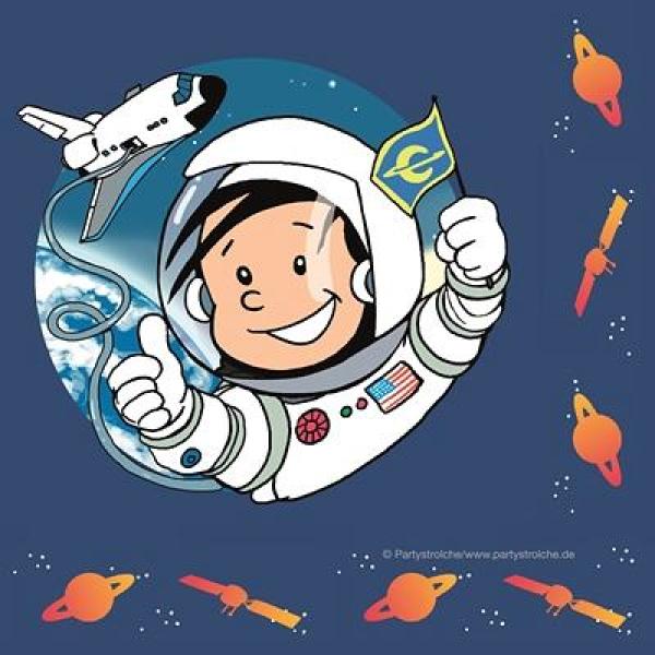 Servietten Astronaut Flo, 20 St. - Deko Kindergeburtstag