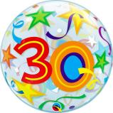 Bubble Ballon Zahl 30 - Heliumballons als Geschenk