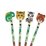 Bleistift mit Radierer Wilde Tiere- Party Mitgebsel