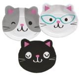 Teller Form Kätzchen Party - Katzen Party Kindergeburtstag