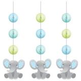 Hängedekoration Baby Elefant blau