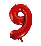 Riesen Zahlen-Folienballon rot Zahl 9