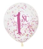 Luftballons mit Konfetti Goldiger 1. Geburtstag - Party Deko 1. Geburtstag