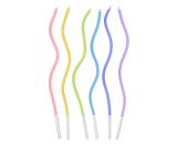 Minikerzen Pastell wellig