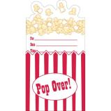 Einladung Hollywood Film Party Popcorn, 8 St. - Deko Kindergeburtstag