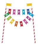 Kuchenpicker Happy Birthday - Deko  Kindergeburtstag