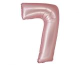 Riesen Zahlen Folienballon Rose Gold mattZahl 7 - Folienballon Zahl