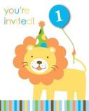 Einladung Happy 1. Birthday Junge, 8 St. - Deko 1. Geburtstag