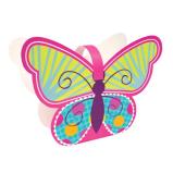Geschenktasche Pink Schmetterling, 4 St. - Deko Kindergeburtstag